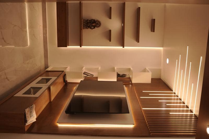 Pooja Room lighting and Interior